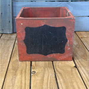 Small Red Wood Crate Box