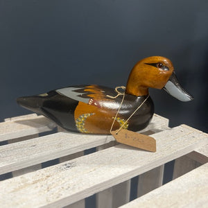 Hand Painted Baby Duck Decoy w/Glass Eyes