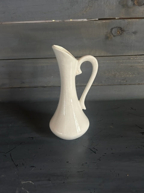 Small Milk White Vase Pitcher